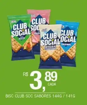 DB Supermercados Biscoito club social 144g oferta
