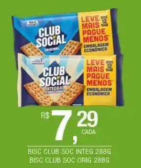 DB Supermercados Biscoito club social 288g oferta