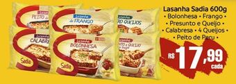 DB Supermercados Lasanha sadia 600g oferta