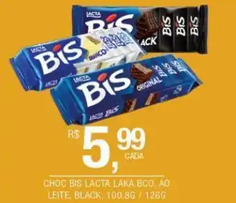 DB Supermercados Chocolate bis lacta 126g oferta