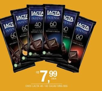 DB Supermercados Chocolate lacta 40/60 cacau 85g oferta