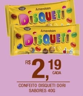 DB Supermercados Confeito disqueti dori 40g oferta