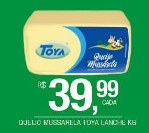 DB Supermercados Queijo mussarela toya lanche kg oferta