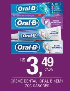 DB Supermercados Creme dental oral-b 4 em 1 70g oferta