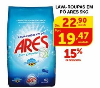 Roldão Lava roupas em pó ares 5kg oferta