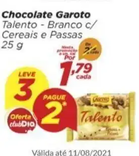 Dia Chocolate Garoto 25g oferta