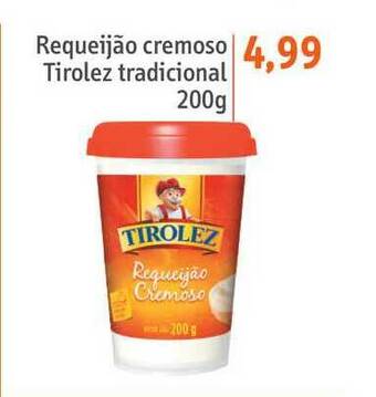 Sonda Requeijão Cremoso Tirolez Tradicional 200g oferta