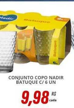 Conjunto copo nadir batuque c 6 un