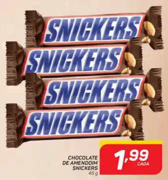 GBarbosa Chocolate de Amendoim Snickers 45g oferta