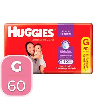 Supermercados Mateus Fralda huggies supreme roupinha g 60 unidades oferta