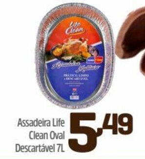 Arena Atacado Assadeira Life Clean Oval Descartável 4L oferta