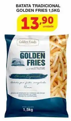 Roldão Batata tradicional golden fries 1,5kg oferta