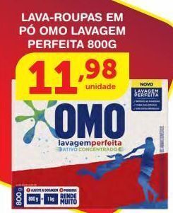 Roldão Lava roupas em pó omo 800g oferta