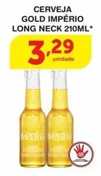Roldão Cerveja gold império long neck 210ml oferta