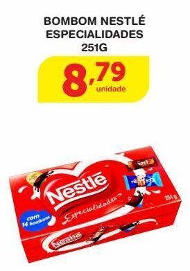 Roldão Bombom nestlé especialidades 251g oferta