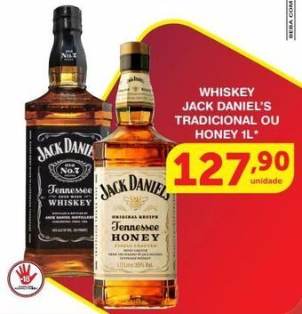 Roldão Whisky jack daniel´s tradicional ou honey 1l oferta