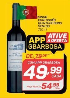 GBarbosa Vinho português quinta de bons ventos 750ml oferta