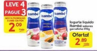 Supermercados Princesa Iogurte líquido itambé sabores garrafinha 170g oferta