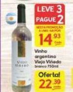 Supermercados Princesa Vinho argentino viejo viñedo branco 750ml oferta