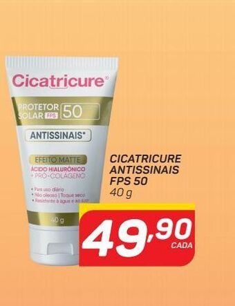 Cicatricure antissinais fps 50 40 g