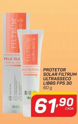 GBarbosa Protetor solar filtrum ultrasseco libbs fps 30 60 g oferta