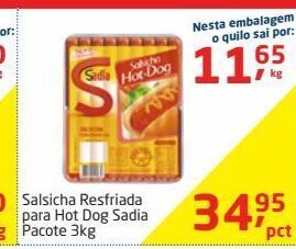 Tenda Atacado Salsicha resfriada para hot dog sadia 3kg oferta