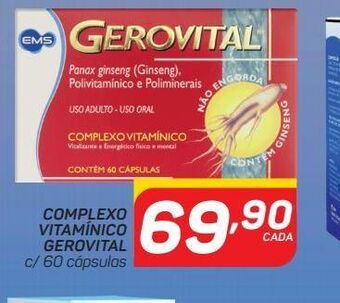 Complexo vitamínico gerovital c/ 60 cápsulas