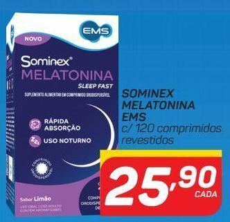 Sominex melatonina ems c/ 120 comprimidos revestidos