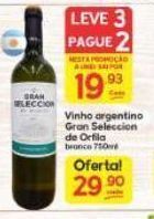 Supermercados Princesa Vinho argentino gran selección de orfila branco 750ml oferta