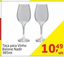 Tenda Atacado Taça para vinho barone nadir 385ml oferta