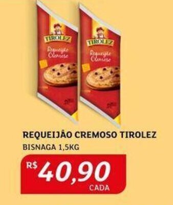 Assaí Atacadista Requeijão Cremoso Tirolez 1.5kg oferta