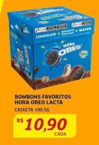 Assaí Atacadista Bombons Favoritos Hora Oreo Lacta 190.5g oferta