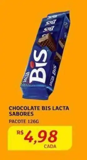Assaí Atacadista Chocolate Bis Lacta Sabores 126g oferta