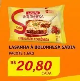 Assaí Atacadista Lasanha à Bolonhesa Sadia 1.6kg oferta