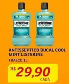 Assaí Atacadista Antisséptico Bucal Cool Mint Listerine 1L oferta