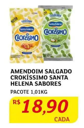 Assaí Atacadista Amendoim Salgado Crokíssimo Santa Helena Sabores 1.01kg oferta