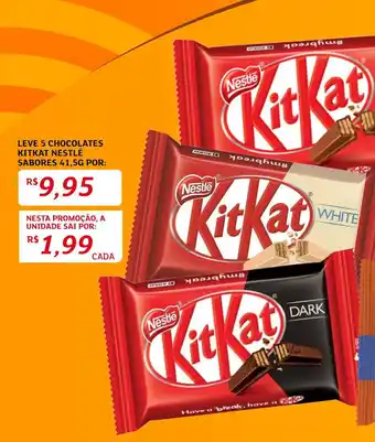 Assaí Atacadista Leve 5 Chocolates Kit Kat Nestlé Sabores 41.5g oferta