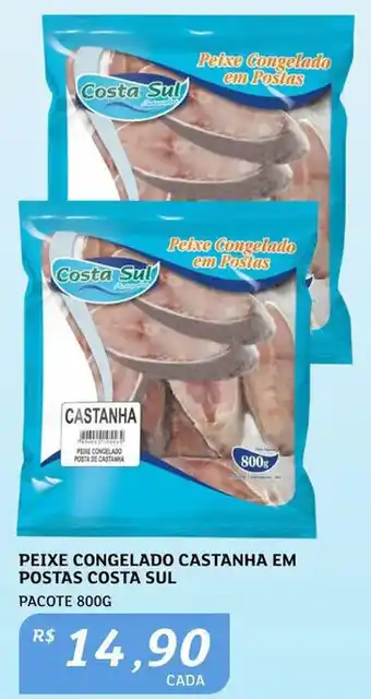 Assaí Atacadista peixe Congelado Castanha em Postas Costa Sul 800g oferta