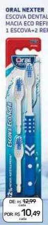 Oral nexter escova dental macia eco refil 1 escova + 2 refil