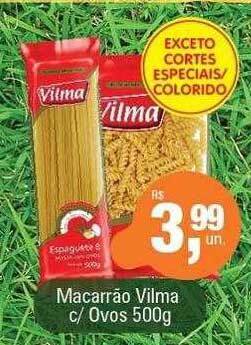 Supermercados Alvorada Macarrão vilma c- ovos oferta