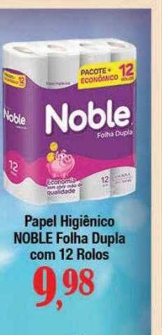 Supermercados Unidos Papel higiênico noble folha dupla com 12 rolos oferta