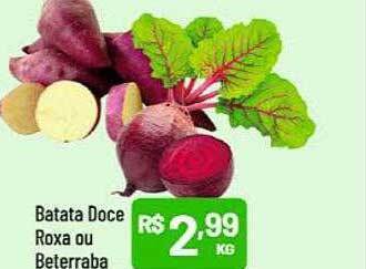 Supermercados Goes Batata doce roxa ou beterraba oferta