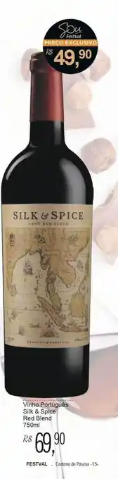 Festval Vinho português silk & spice red blend oferta