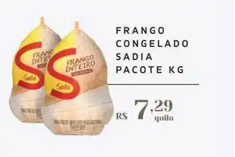 Empório Bahamas Frango congelado sadia pacote kg oferta