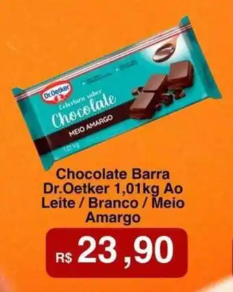 Chocolate barra dr. oetker ao leite - branco - meio amargo