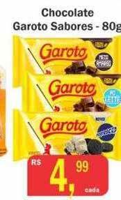Chocolate garoto sabores
