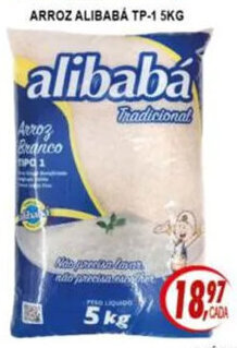 Kaçula Supermercados Arroz Alibabá tp1 5kg oferta