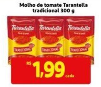 Extra Supermercado Molho de Tomate Tarantella Tradicional 300g oferta