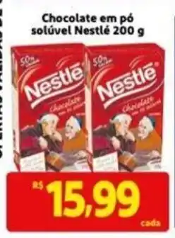 Extra Supermercado Chocolate em pó Solúvel Nestlé 200g oferta