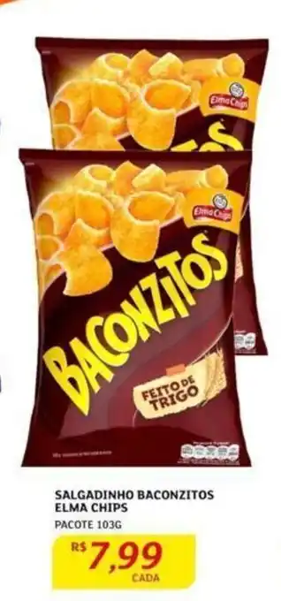 Assaí Atacadista Salgadinho Baconzitos Elma Chips 103g oferta